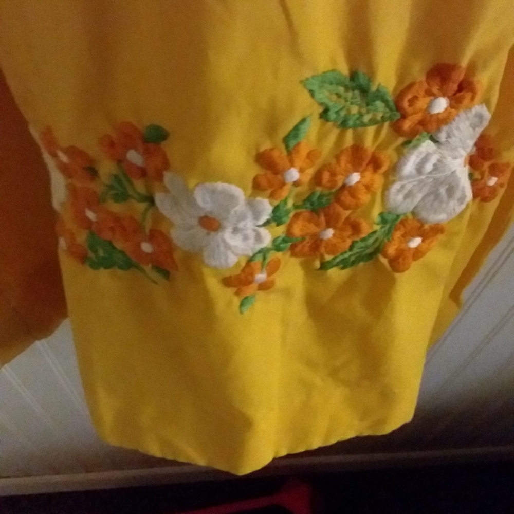 Embroidered Yellow Robe - Picture 4 of 6